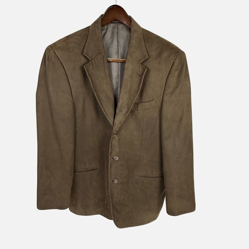 Vintage J.Riggings Men's Faux-Suede Blazer Brown Size 42R